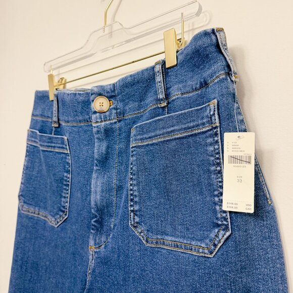 NWT The Colette Crop High-Rise Wide-Leg Jeans by Maeve, Size 32 - Picture 5 of 8